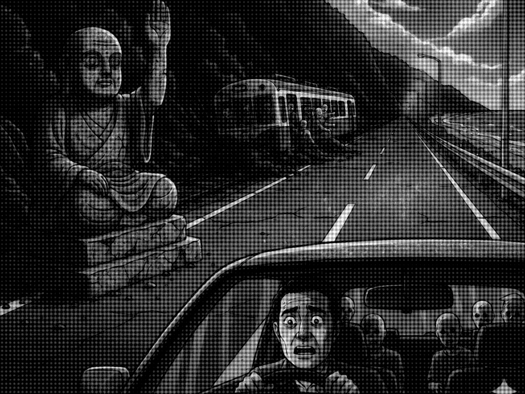 別大国道の手招き地蔵